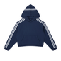 Contrast Side Stripe Cropped Hoodie 340GSM