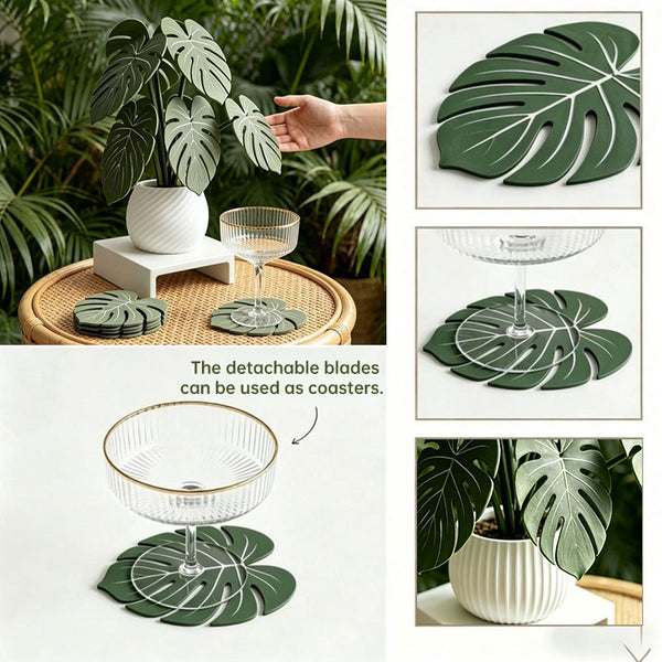 Monstera Leaf 3D Printed Coasters