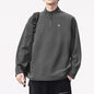 Men'sVintage Long Sleeve Half-Zip Polo Sweatshirt