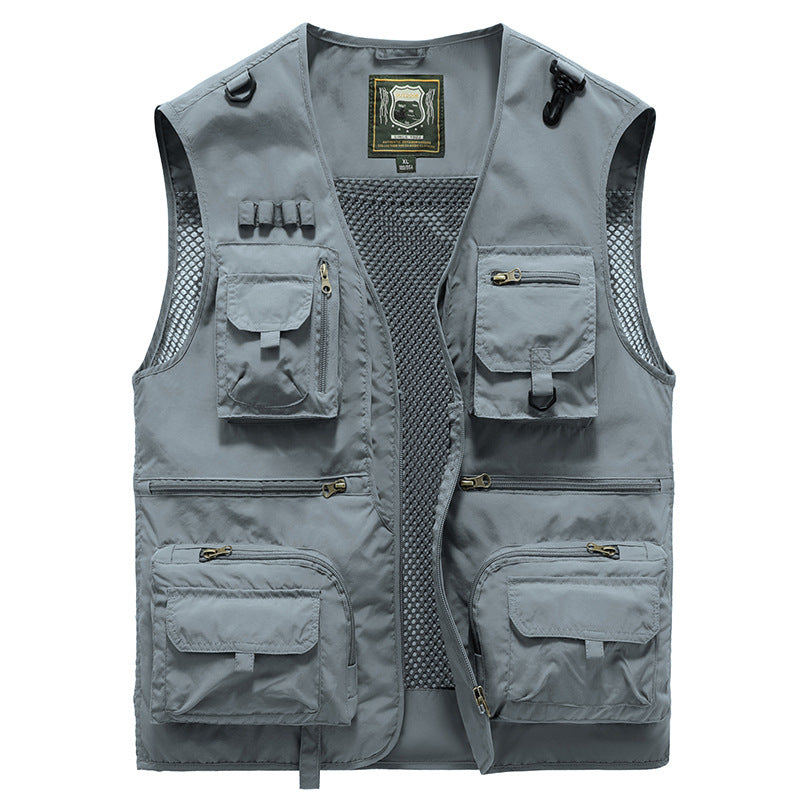 Mesh Cargo Sleeveless Jacket Tool Vest