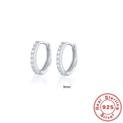 Earrings with Turquoise and Diamond Inlay 18K Gold Plated Stud