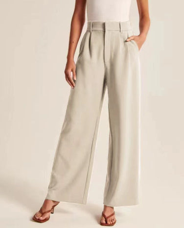Women's Solid Casual Suit Pants