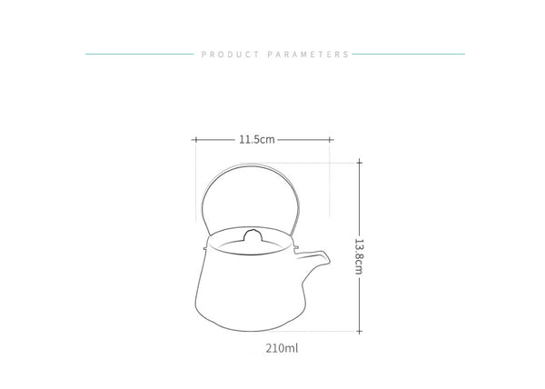 Celadon ceramic teapot