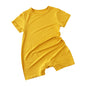 Modal Baby Short Sleeve Solid Color Jumpsuit
