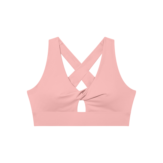 Women's Twist Front V-Neck Sports Bra
