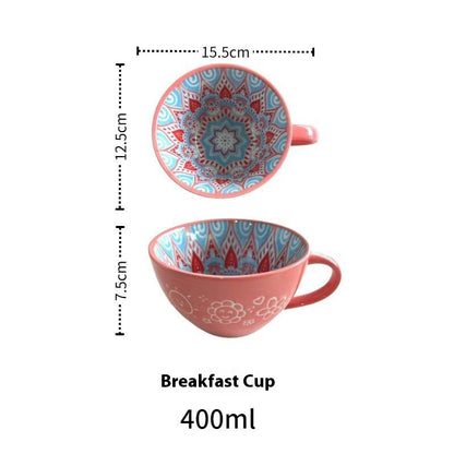Ceramic Cup Cute Appearance Home Drinking Cup Hand Painted