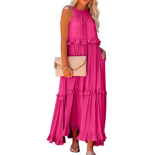 Womens Halter Neck Long Dresses