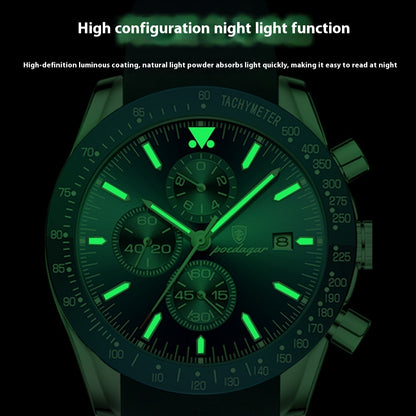 Poedagar Multifunctional Waterproof Luminous Men's Watch