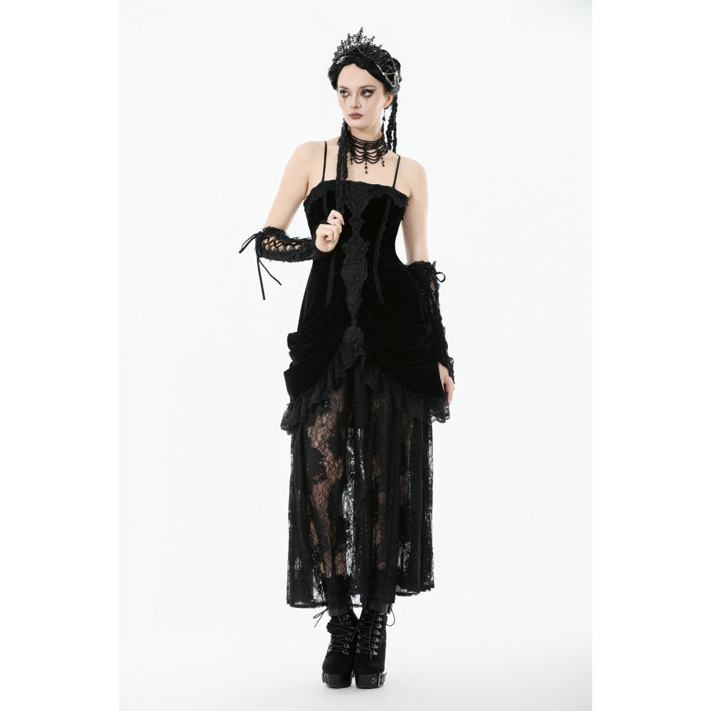 Robe longue en velours et dentelle « Vampiress Royal » Dark in Love