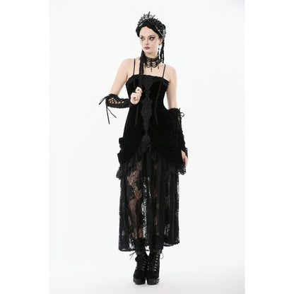 Robe longue en velours et dentelle « Vampiress Royal » Dark in Love