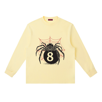 Crewneck Long-Sleeve T-Shirt | Spider Eight 280GSM