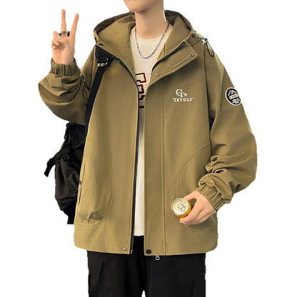Men's Simple Casual Hooded Loose Jacket