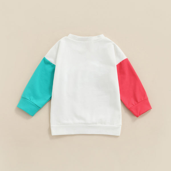 Children's Rainbow Contrast Panel Long Sleeve T-Shirt