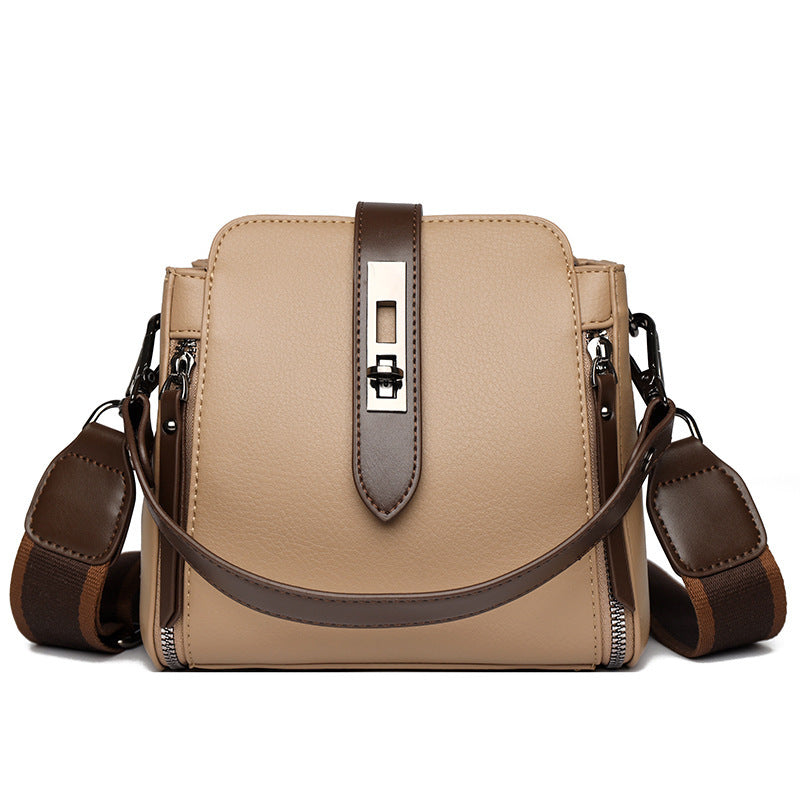 Soft Leather Bucket Handbag