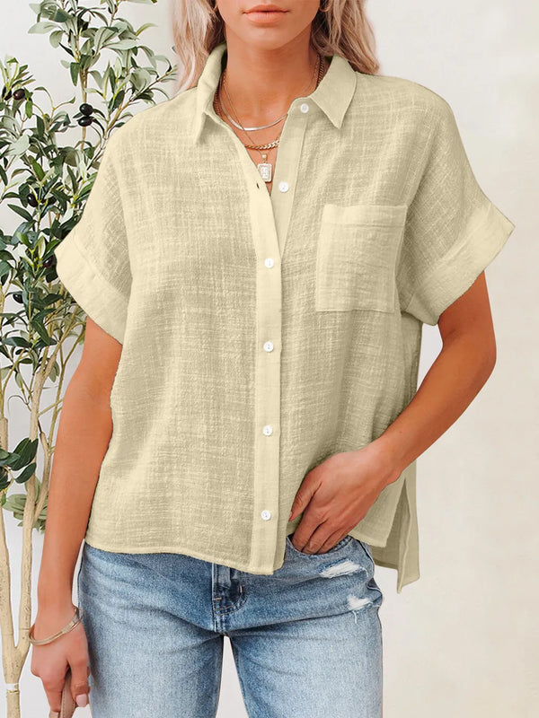 Chemise boutonnée à manches courtes