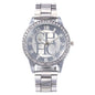 Alloy Diamond-Embedded Men's Wristwatch Fashion Trend Steel Strap Gift Student Watch
