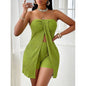 Women's Strapless Bandeau Top Shorts Suit
