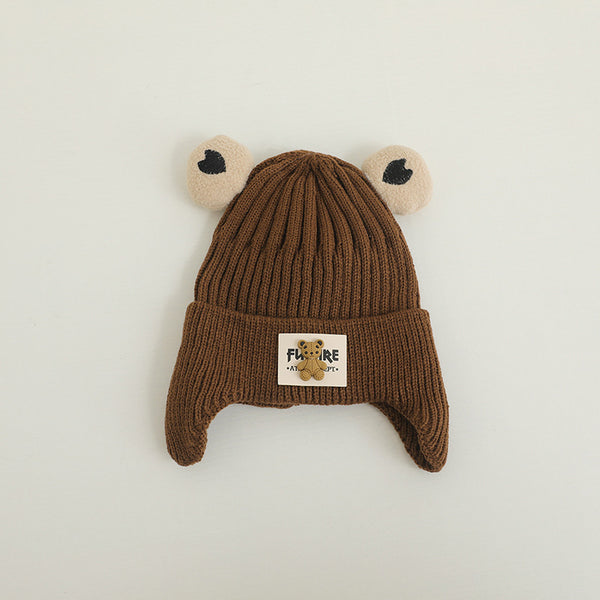Children's Knitted Warm Bear Woolen Cap Outdoor