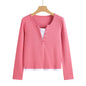 Slim fit round neck top - view 8