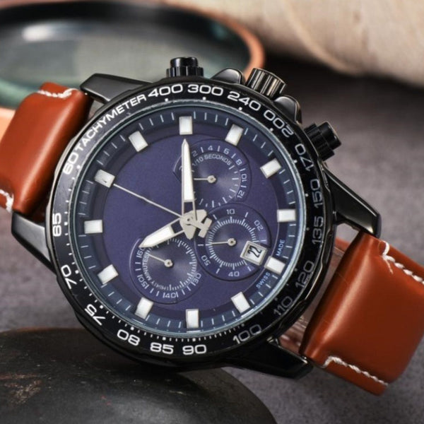 Men's Six-pin Full-function Quartz Watch