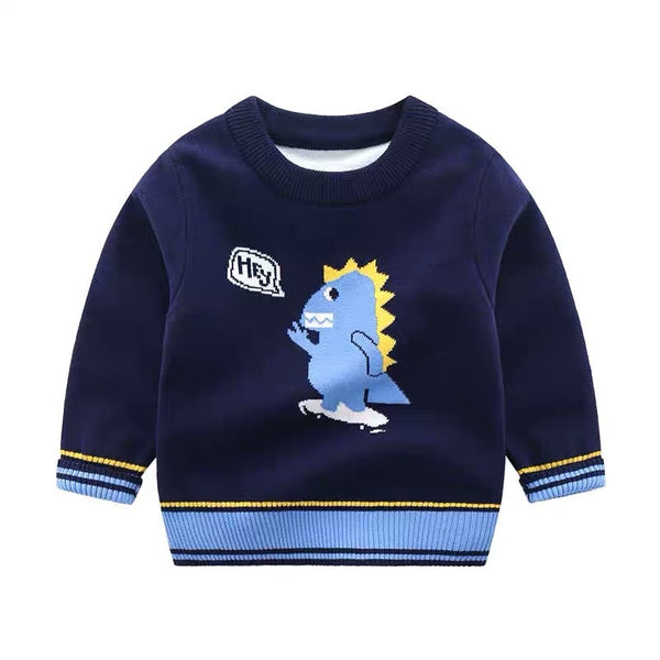 Children's Cartoon Kitted Sweater - Stuffs & Savers