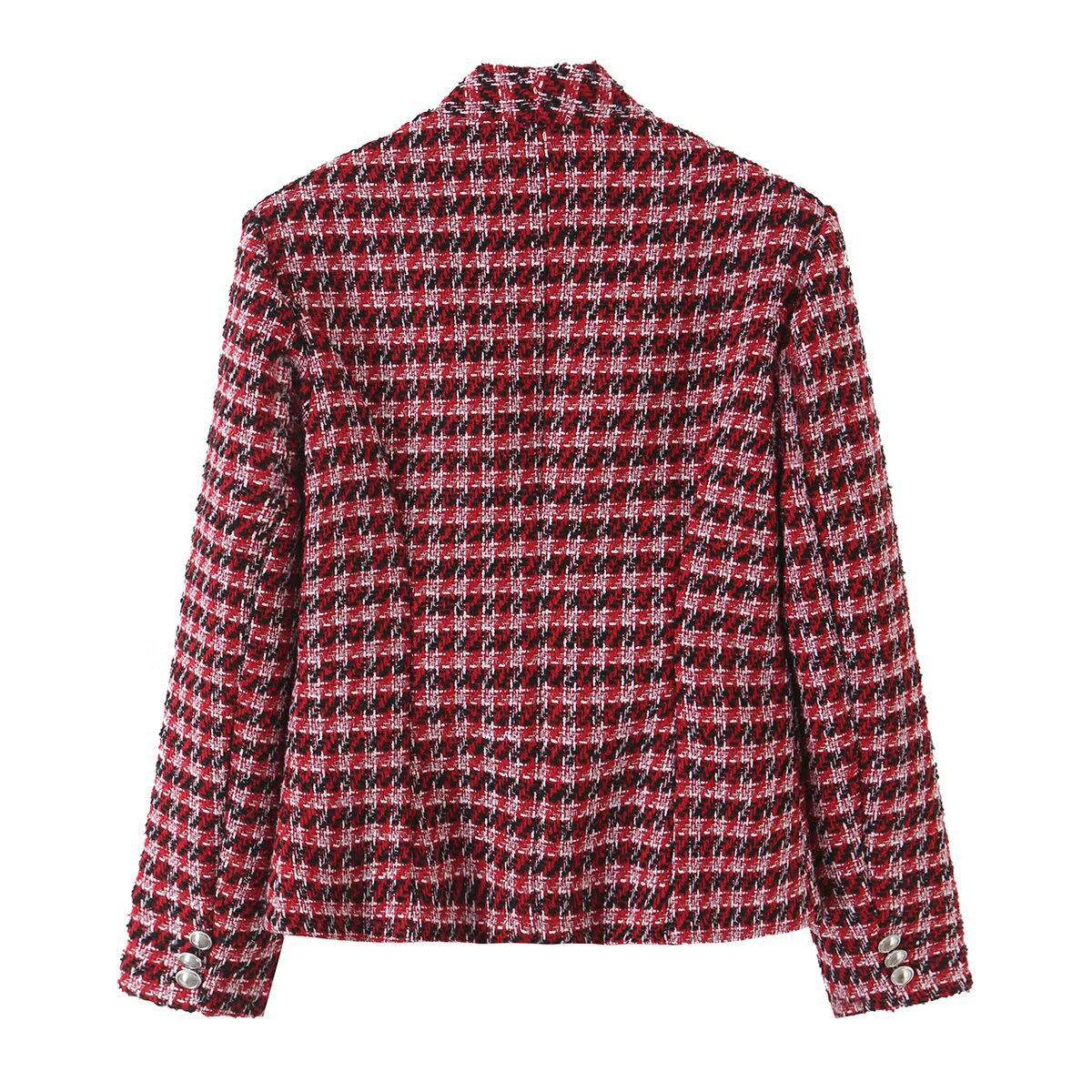 V-neck woolen suit jacket for women