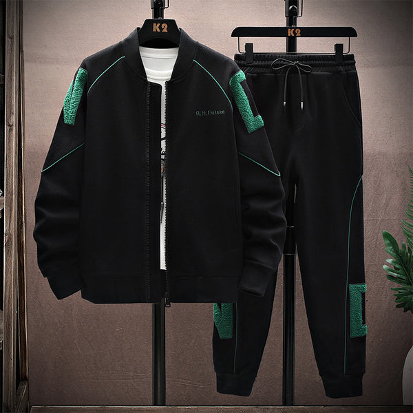 Ensemble de sport décontracté : Uniforme de baseball brodé printemps et automne, pantalon de protection