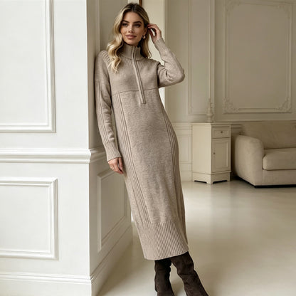Half zip long sleeved skirt