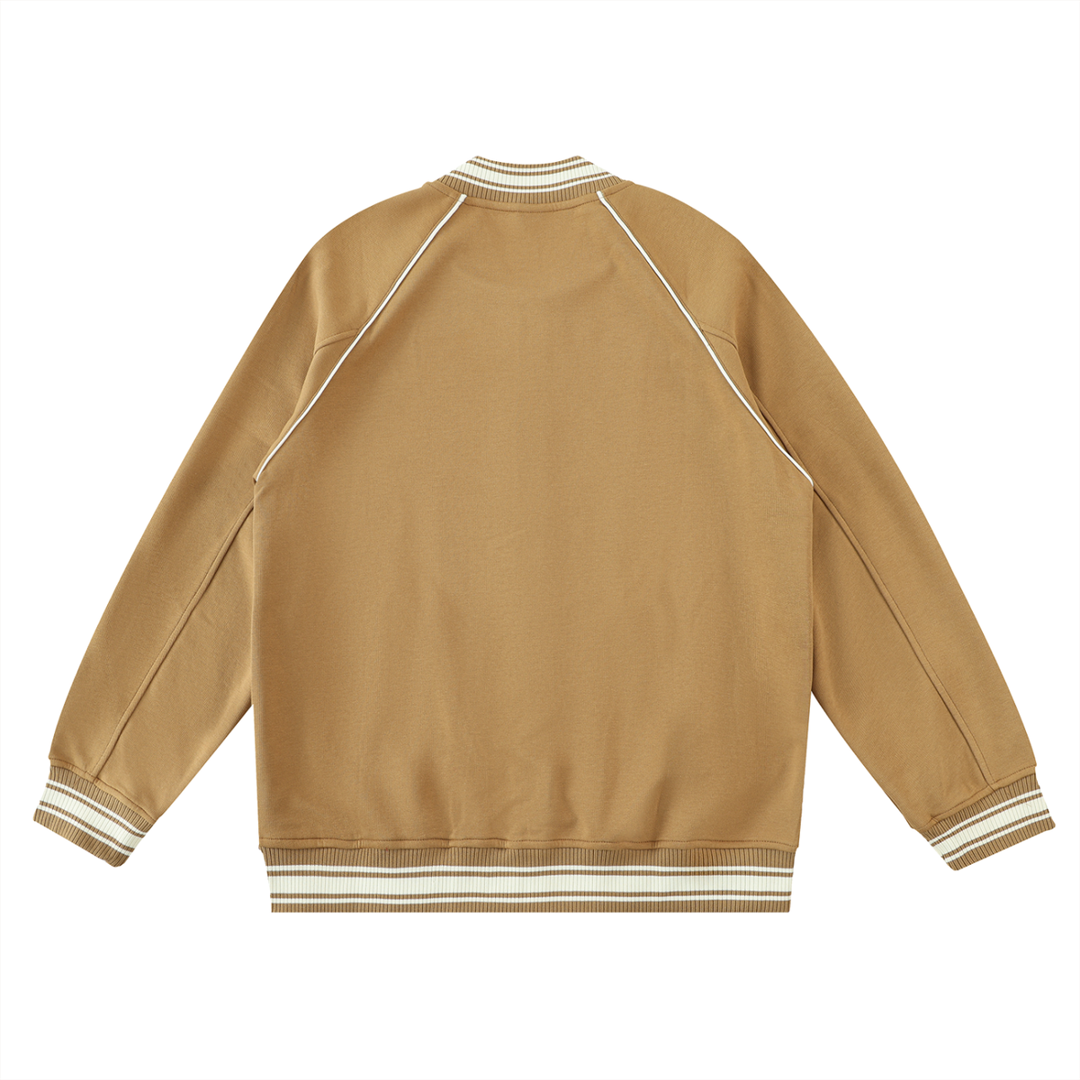 Waran Contrast Trim Raglan Varsity Jacket