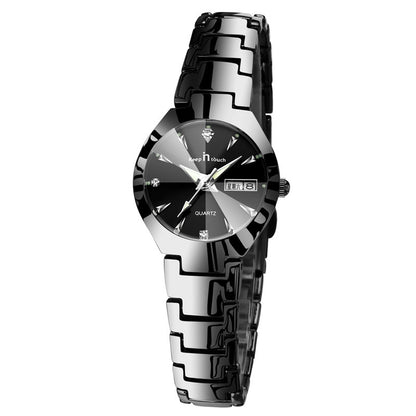 Luminous couple quartz watch