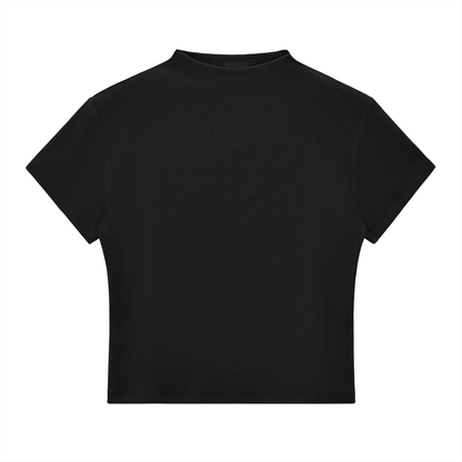 Womens Slim Fit Mock Neck T-Shirt