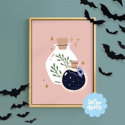 HERBS & POTIONS APOTHOCARY PRINT