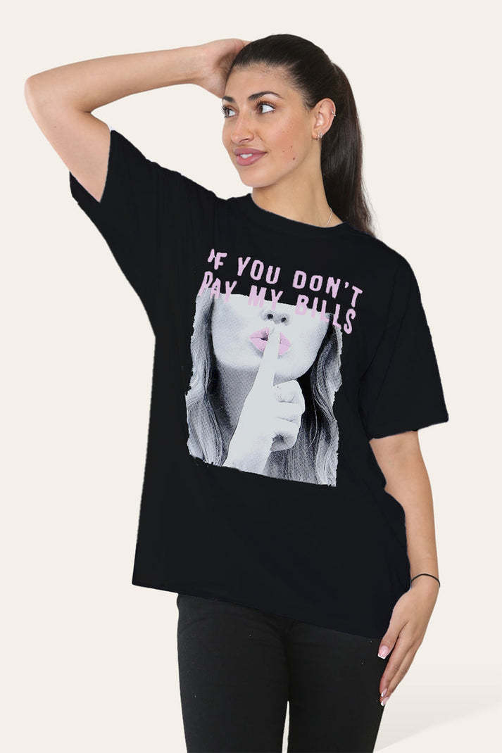 Haut T-shirt imprimé à manches courtes pour femme