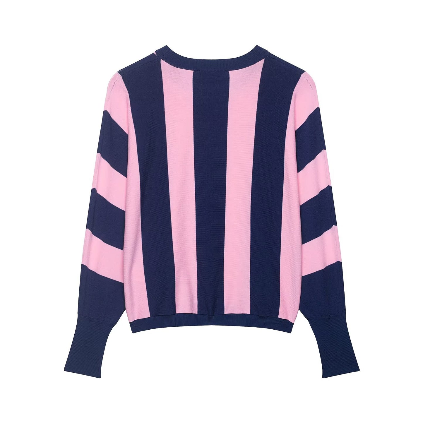 Street casual striped knitted sweatshirt