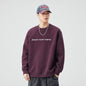 Men's  Oversized Long Sleeve Crew Neck Letter Embossed Sweatshirt