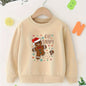 Kids Christmas Gingerbread Graphic Crew Neck Sweatshirts