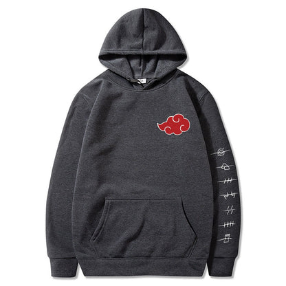 Japanese cloud print pullover hoodie oversized