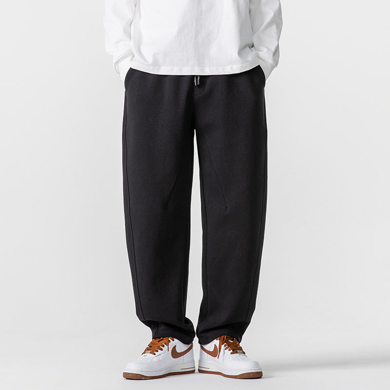 Elastic Waist Drawstring Sweatpants - Loose Fit