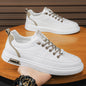white leather shoes
