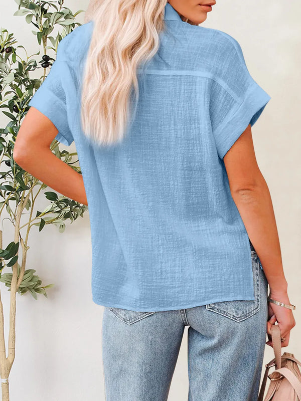 Chemise boutonnée à manches courtes