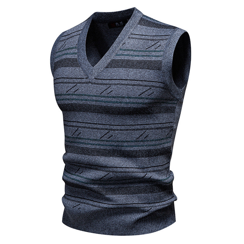 Sweater Knitwear Youth V-neck Pullover Casual Vest