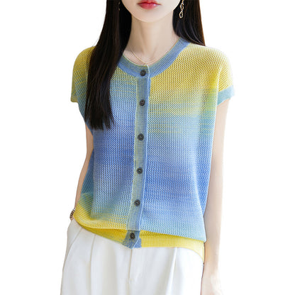 Summer Tencel Crewneck Short Sleeves
