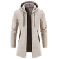 Men's Cardigan Mid-length Hooded Jacket