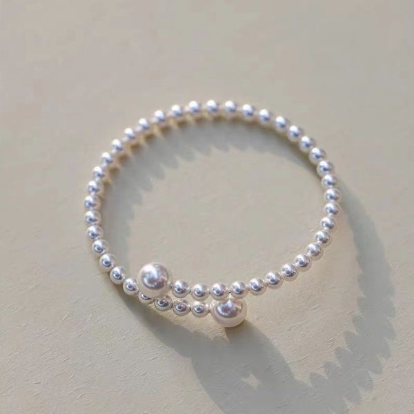 Bracelet vintage de perles de luxe léger pour femme