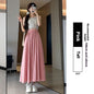 Summer High Waist A- Line Slimming Pleated Dress