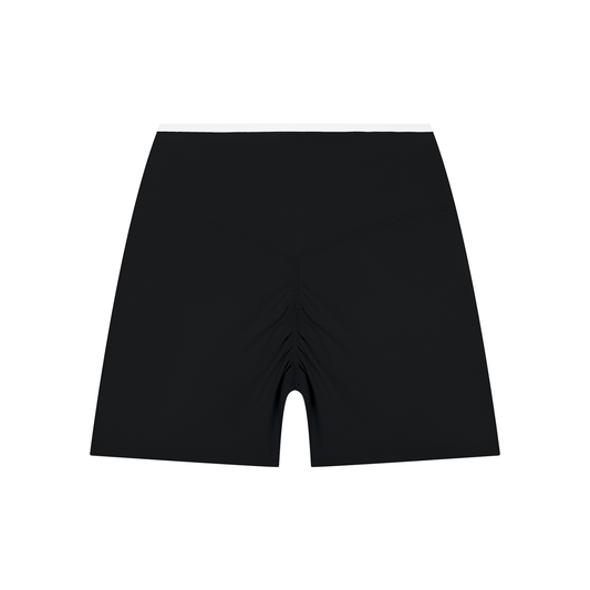Women's High Rise Color Block Yoga Shorts 220GSM