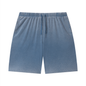 Unisex Vintage Wash Sunfade Waffle Raw Hem Shorts