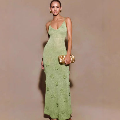 Knitted Suspenders Dress