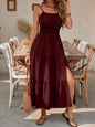Strapless Layered Waist-Cinching Dress