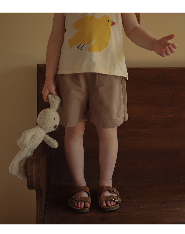 Shorts décontractés polyvalents en pur coton fin pour filles